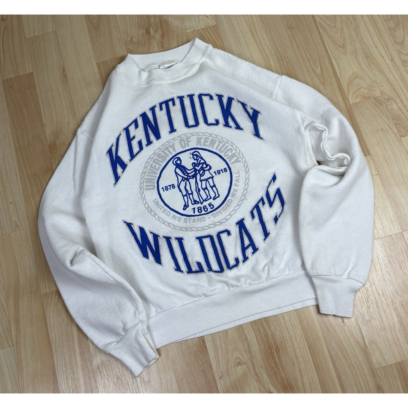 Vintage 90s University Of Kentucky Wildcats Graphic Crewneck/Sweatshirt / Small